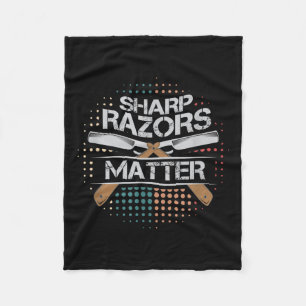 Sharp Razors Barbers Shop Shave Gift Fleecedecke