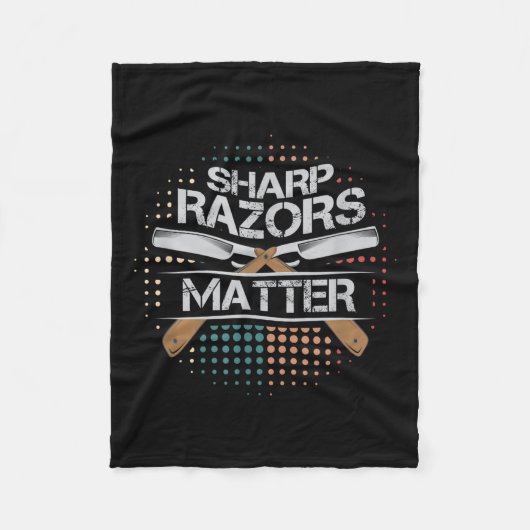 Sharp Razors Barbers Shop Shave Gift Fleecedecke (Vorderseite)