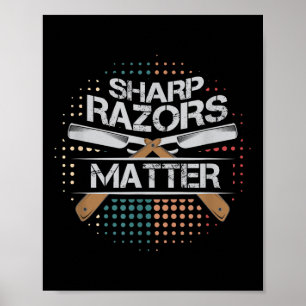 Sharp Razors Barbers Shop Shave Gift Poster