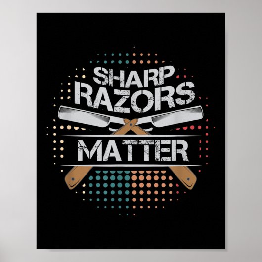 Sharp Razors Barbers Shop Shave Gift Poster (Vorne)