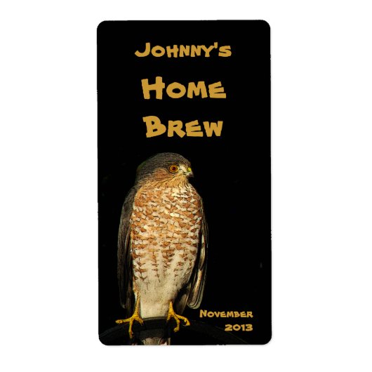 Sharp Shinned Hawk Beer Label (Vorne)