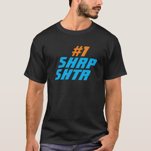 Sharp Shooter | Basketball-Zitat mit blauem Text T-Shirt (Vorderseite)