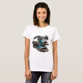 Sharp Silver ABSTRACT ART Design v2 T-Shirt (Vorne ganz)