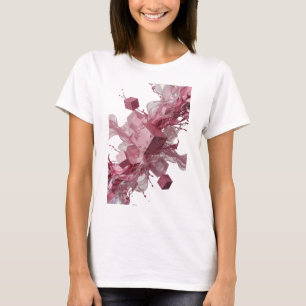 Sharp Silver ABSTRACT ART Statement T-Shirt