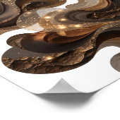 Sharp Silver ABSTRACT ART v2 Poster (Ecke)