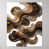 Sharp Silver ABSTRACT ART v2 Poster (Vorne)