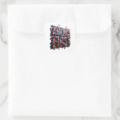 Sharp Silver AMERICA FIRST Craft Aufkleber (Tasche)