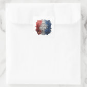 Sharp Silver AMERICA FIRST Quadratischer Aufkleber (Tasche)
