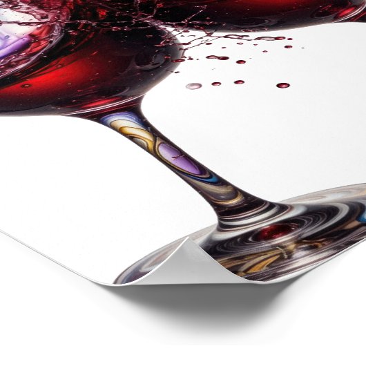 Sharp Silver CHEERS Textdesign Poster (Ecke)