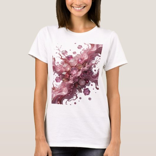 Sharp Silver CRYSTAL CANDY Slogan T-Shirt (Vorderseite)
