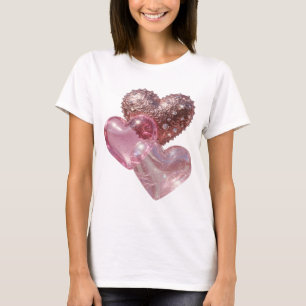 Sharp Silver THREE HEARTS Grafik-T-Shirt T-Shirt