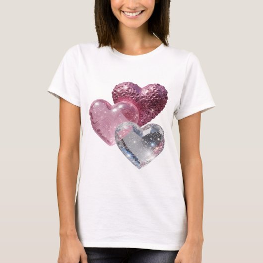 Sharp Silver THREE HEARTS T-Shirt (Vorderseite)