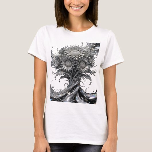 Sharp Silver WATER FLOWERS Shirt Design (Vorderseite)