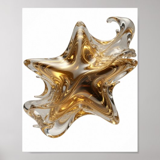 Sharp Silver WHISKY STAR Design Poster (Vorne)