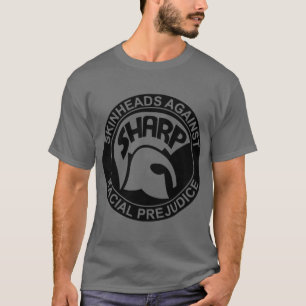 SHARP Skins against racism in black design T-Shirt