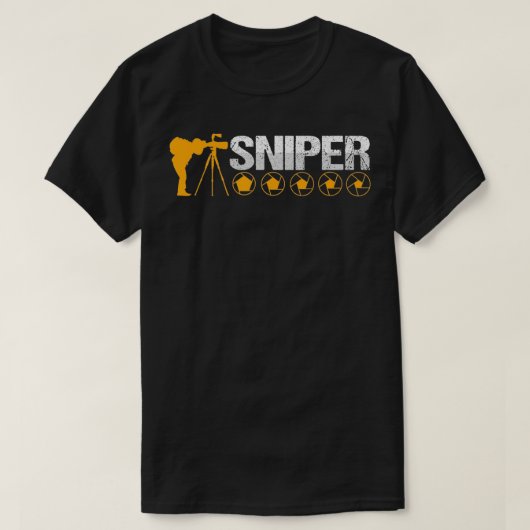 Sharp Sniper Fotograf Cameraman Shutterbug Pho T-Shirt (Design vorne)
