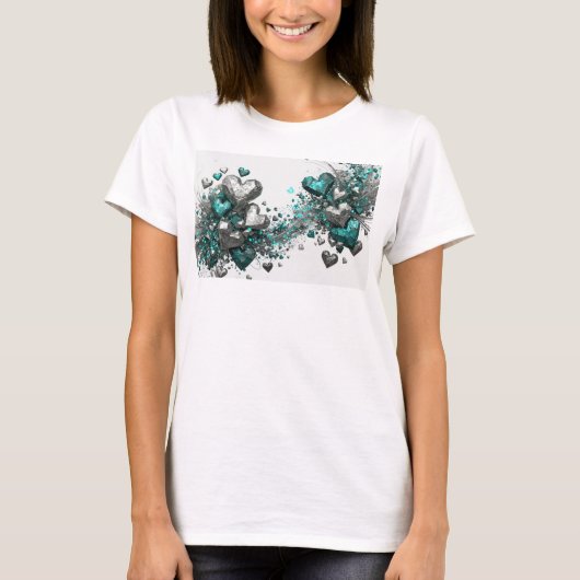 Sharp Teal ETERNAL LOVE Custom-T-Shirt T-Shirt (Vorderseite)