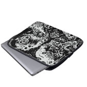 Sharp Teeth Nightmare, Schwarz und Weiß Laptopschutzhülle (Vorne Knopf)