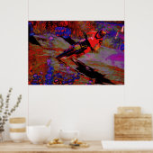 Sharp Turn - Motocross Dirt-Bike Racer Poster (Küche)