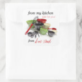Sharp und stylish Custom Kitchen Geschenkaufkleber Quadratischer Aufkleber (Tasche)