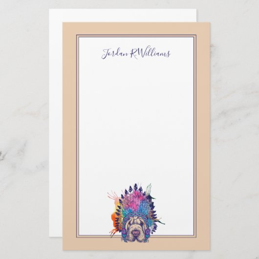Sharpei addieren gebürtiger Ureinwohner-Leiter | Briefpapier (Vorne/Hinten)