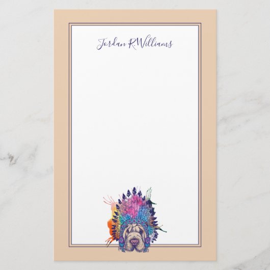 Sharpei addieren gebürtiger Ureinwohner-Leiter | Briefpapier (Vorderseite)