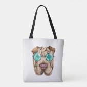 Sharpei in der Sonnenbrille Tasche (Rückseite)