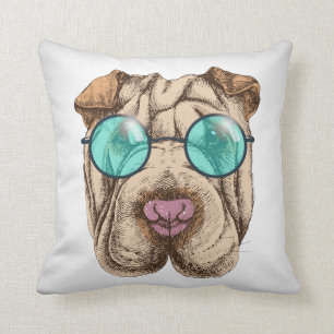 Sharpei in Sonnenbrille Kissen