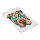 Sharpei in Sonnenbrille Magnet (Rechte Seite)