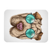 Sharpei in Sonnenbrille Magnet (Horizontal)