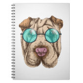 Sharpei in Sonnenbrille Notizblock (Vorderseite)