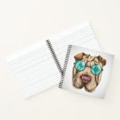 Sharpei in Sonnenbrille Notizblock (Innenseite)