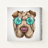 Sharpei in Sonnenbrille Notizblock (Rückseite)