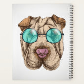Sharpei in Sonnenbrille Planer (Rückseite)