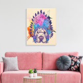 Sharpei Native Amerikanische Ureinwohner Chief Leinwanddruck (Insitu (Wohnzimmer))