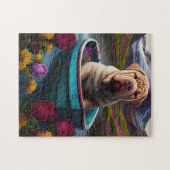 Sharpei on a Paddle: Ein Landschaftliches Abenteue Puzzle (Horizontal)