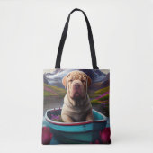 Sharpei on a Paddle: Ein Landschaftliches Abenteue Tasche (Vorderseite)