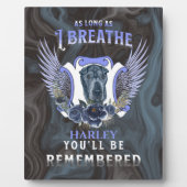 Sharpei solange ich die Gedenkstätte durchatme Fotoplatte (Vorderseite)