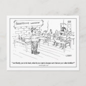 Sharpening Workshop Cartoon Postkarte (Vorderseite)