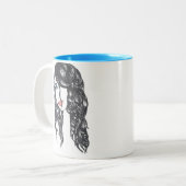 Sharpie ganz über Tasse 110z (weiß/Blau) 2 (Vorderseite Links)