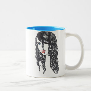 Sharpie ganz über Tasse 110z (weiß/Blau) 2