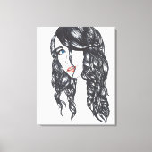 Sharpie Girl Stretched Canvas Print (Medium) Leinwanddruck (Vorderseite)