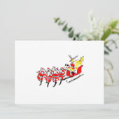 Sharpie Santas Weihnachtskarte Feiertagskarte (Stehend Vorderseite)