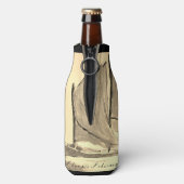 Sharpie Schooner Sailboat - Flasche Cooler Flaschenkühler (Flasche Rückseite)