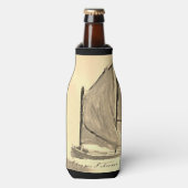 Sharpie Schooner Sailboat - Flasche Cooler Flaschenkühler (Flaschenvorderseite)