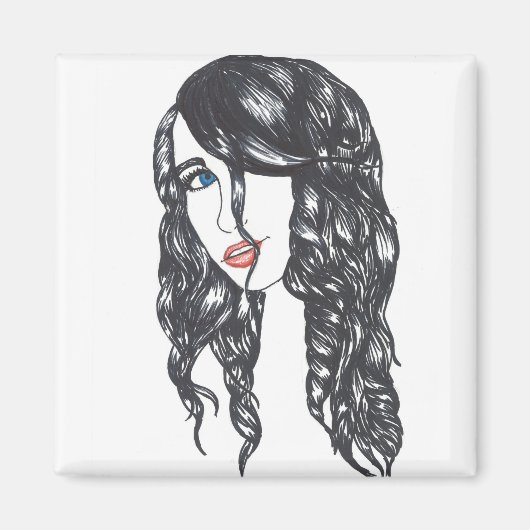 Sharpie Überall - 2 Zoll Quadratischer Magnet (Vorne)