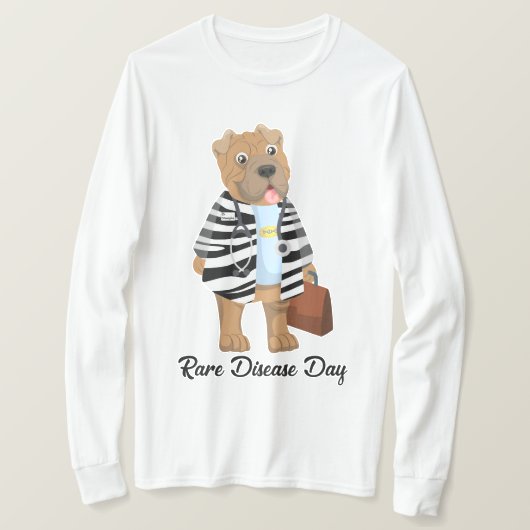 Sharpie Zebra Coat Seltene Erkrankung Langsambies T-Shirt (Design vorne)