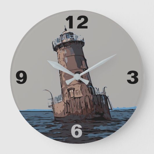 SHARPS ISLAND LIGHT GROßE WANDUHR (Vorderseite)