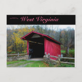 Sharps Kissing Bridge West Virginia Postkarte (Vorderseite)