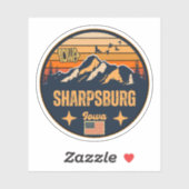 Sharpsburg, Iowa Aufkleber (Blatt)